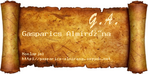 Gasparics Almiréna névjegykártya